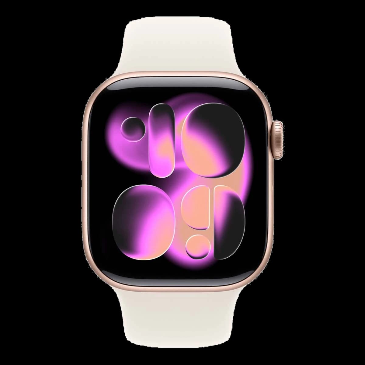 Apple Watch Series 11, 46 мм корпус из алюминия цвета «Rose Gold», ремешок Sport Band размера M/L цвета «Light Blush»