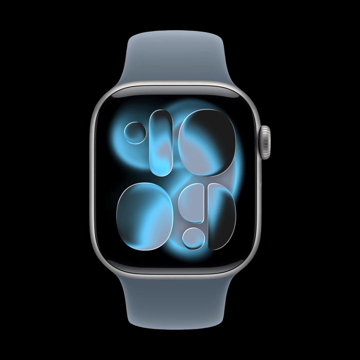 Apple Watch Series 11, 46 мм корпус из алюминия цвета «Space Gray», ремешок Sport Band размера M/L цвета «Anchor Blue»