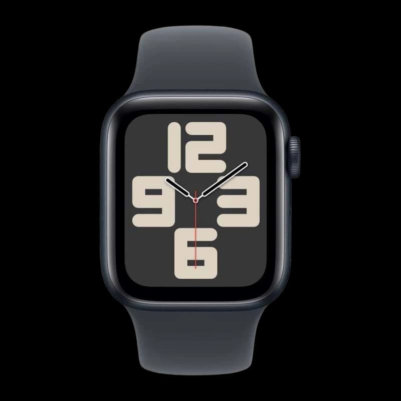 Apple Watch SE (2024), 40 мм корпус из алюминия цвета «Midnight», ремешок Sport Band размера S/M цвета «Midnight»