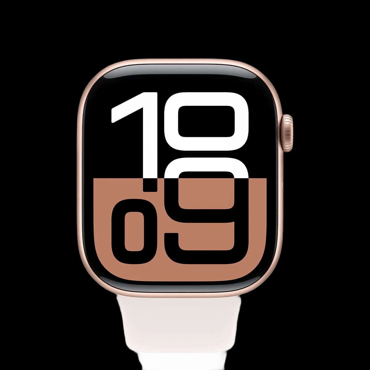 Apple Watch Series 10, 46 мм корпус из алюминия цвета «Rose Gold», ремешок Sport Band размера S/M цвета «Light Blush»
