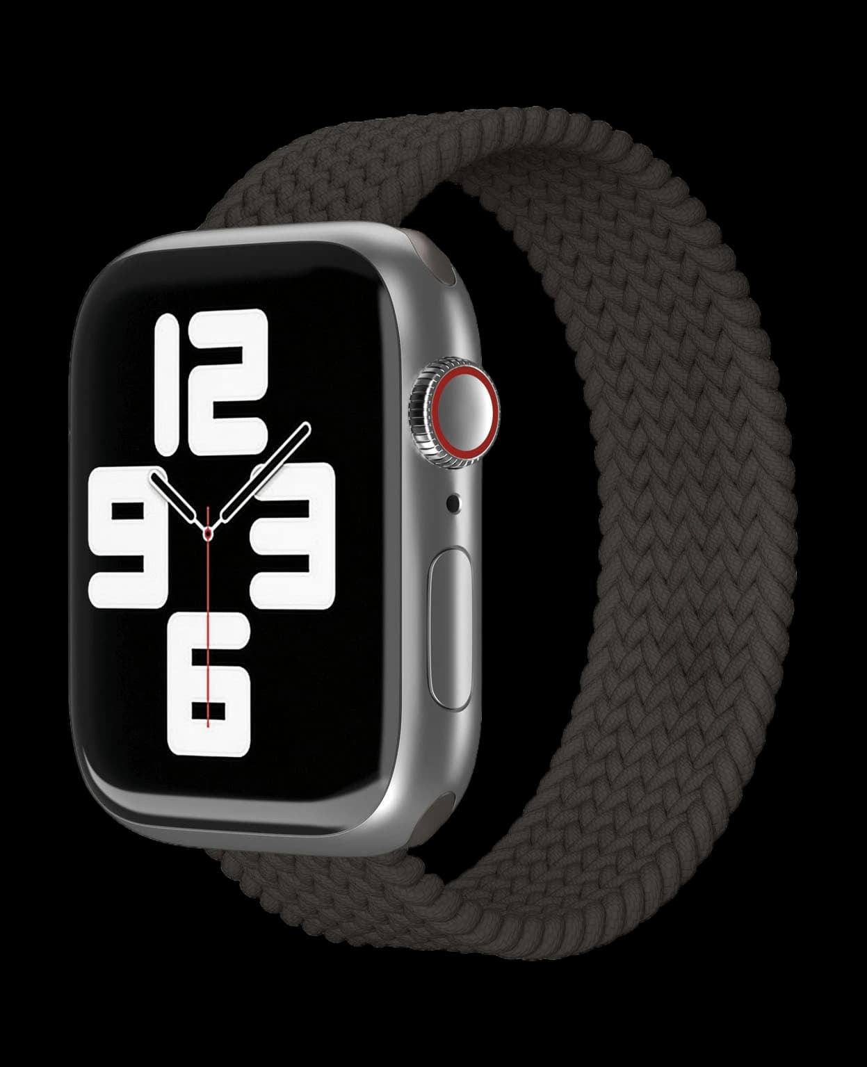 Ремешок нейлоновый плетёный VLP для Apple Watch 38/40/41, L/XL, 2шт, чёрный