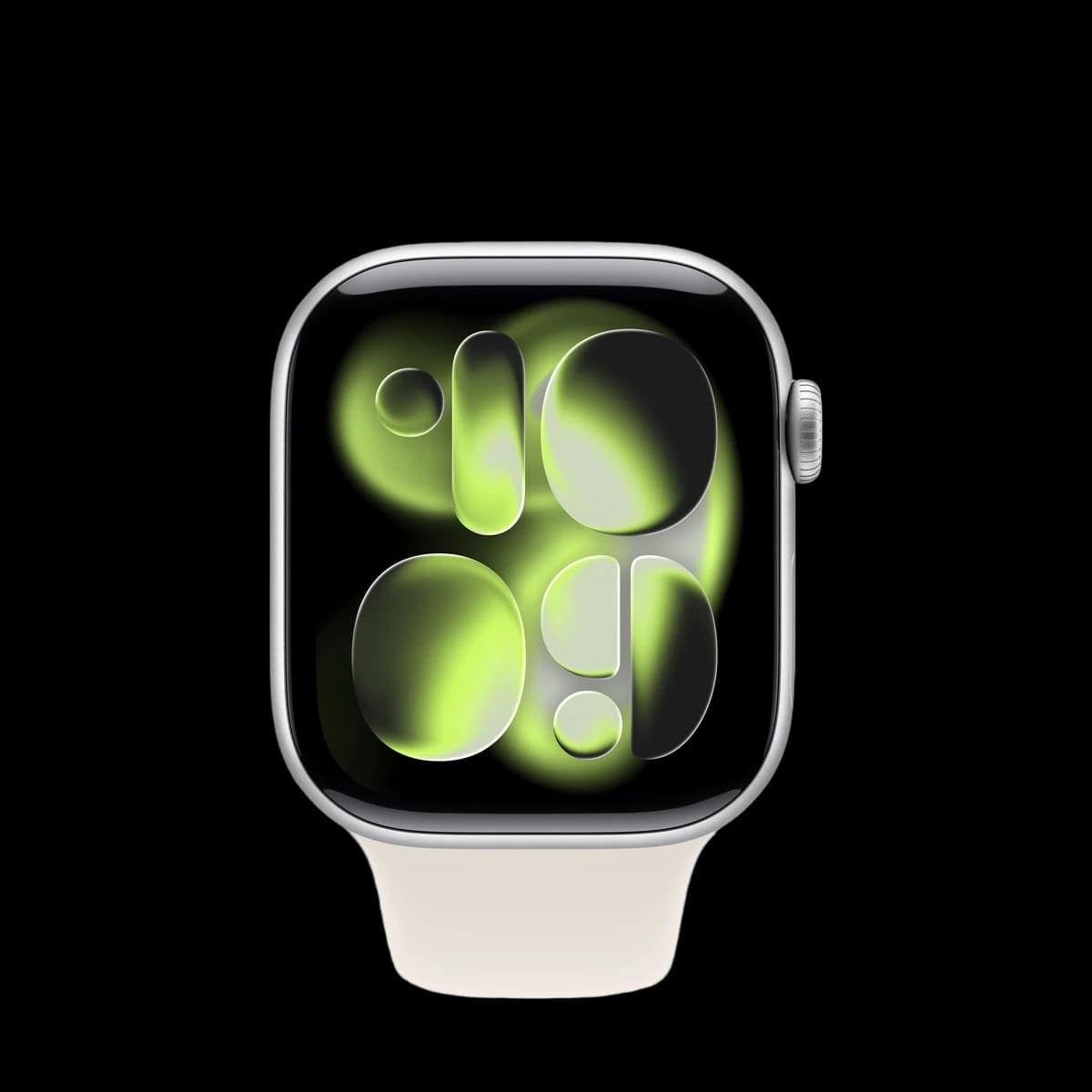 Apple Watch Series 11, 46 мм корпус из алюминия цвета «Silver», ремешок Sport Band размера M/L цвета «Light Blush»