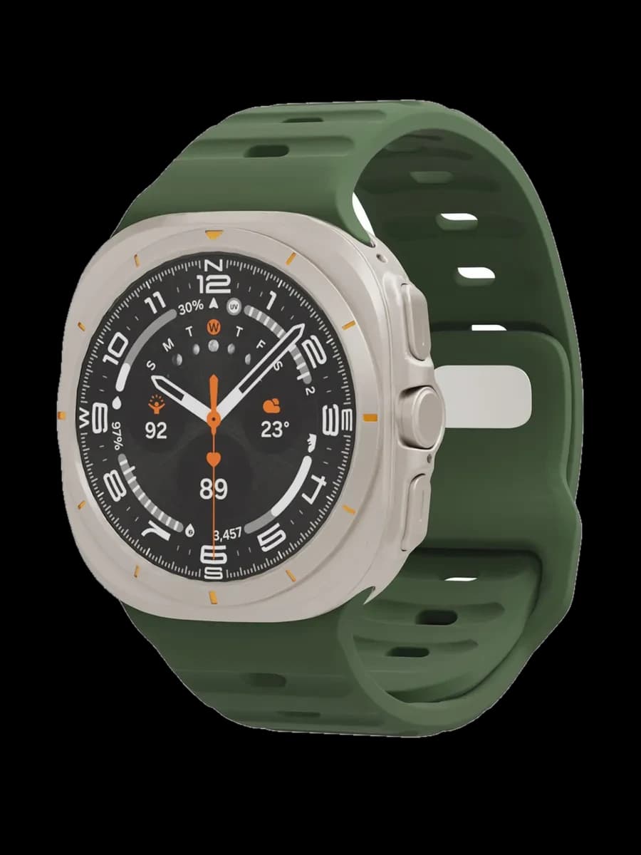 Ремешок силиконовый VLP Pulse Band для Samsung Watch Ultra 47 мм, зеленый
