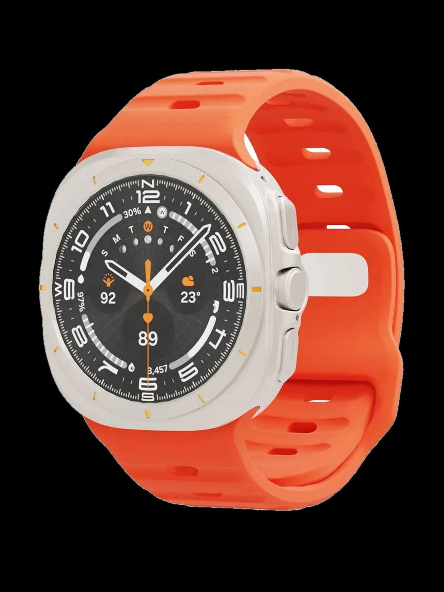 Ремешок силиконовый VLP Pulse Band для Samsung Watch Ultra 47 мм, оранжевый