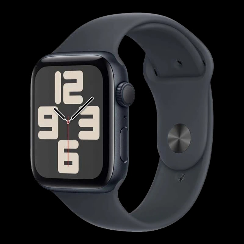 Apple Watch SE (2024), 44 мм корпус из алюминия цвета «Midnight», ремешок Sport Band размера M/L цвета «Midnight»