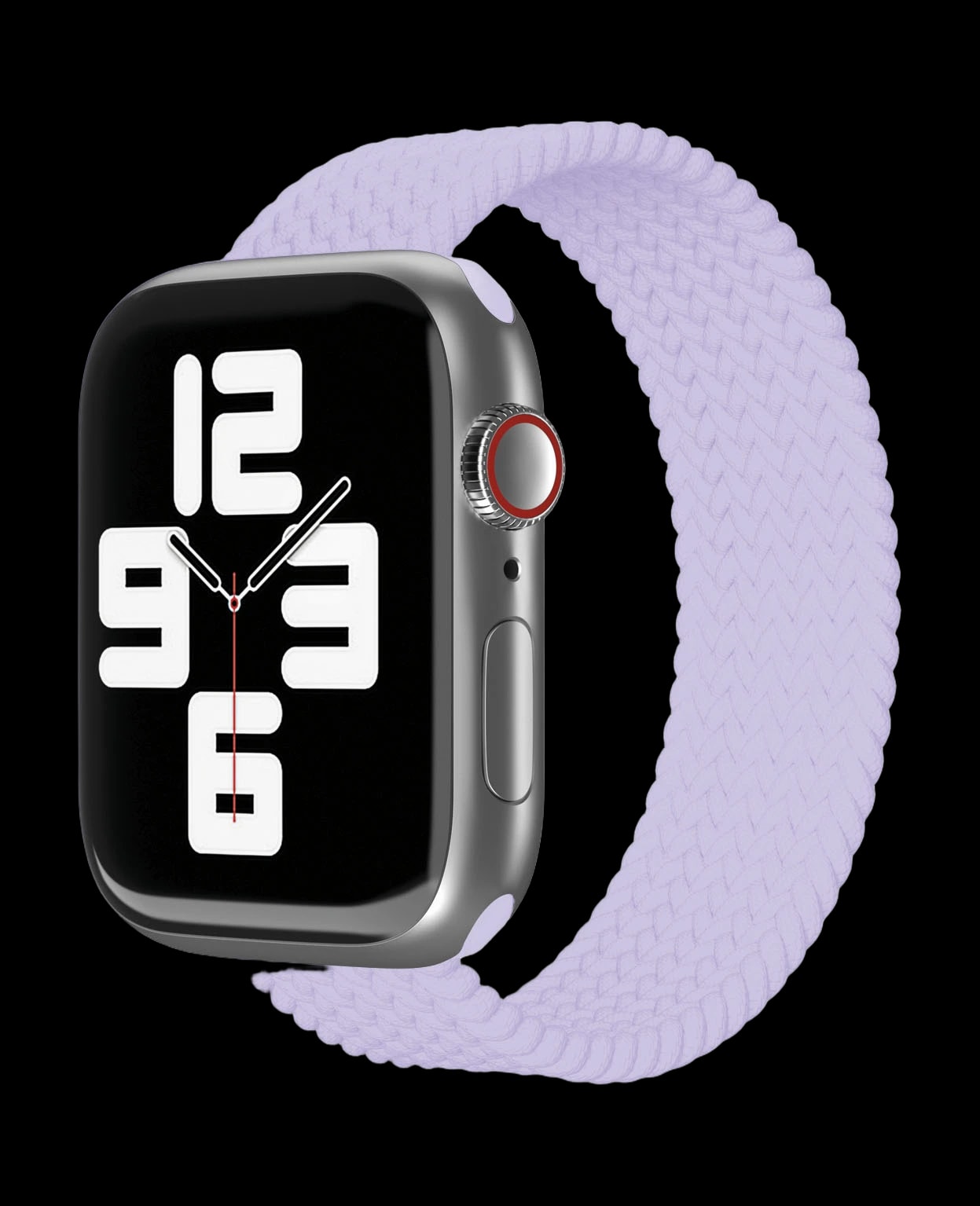 Ремешок нейлоновый плетёный VLP для Apple Watch 42/44/45, L/XL, 2шт, фиолетовый